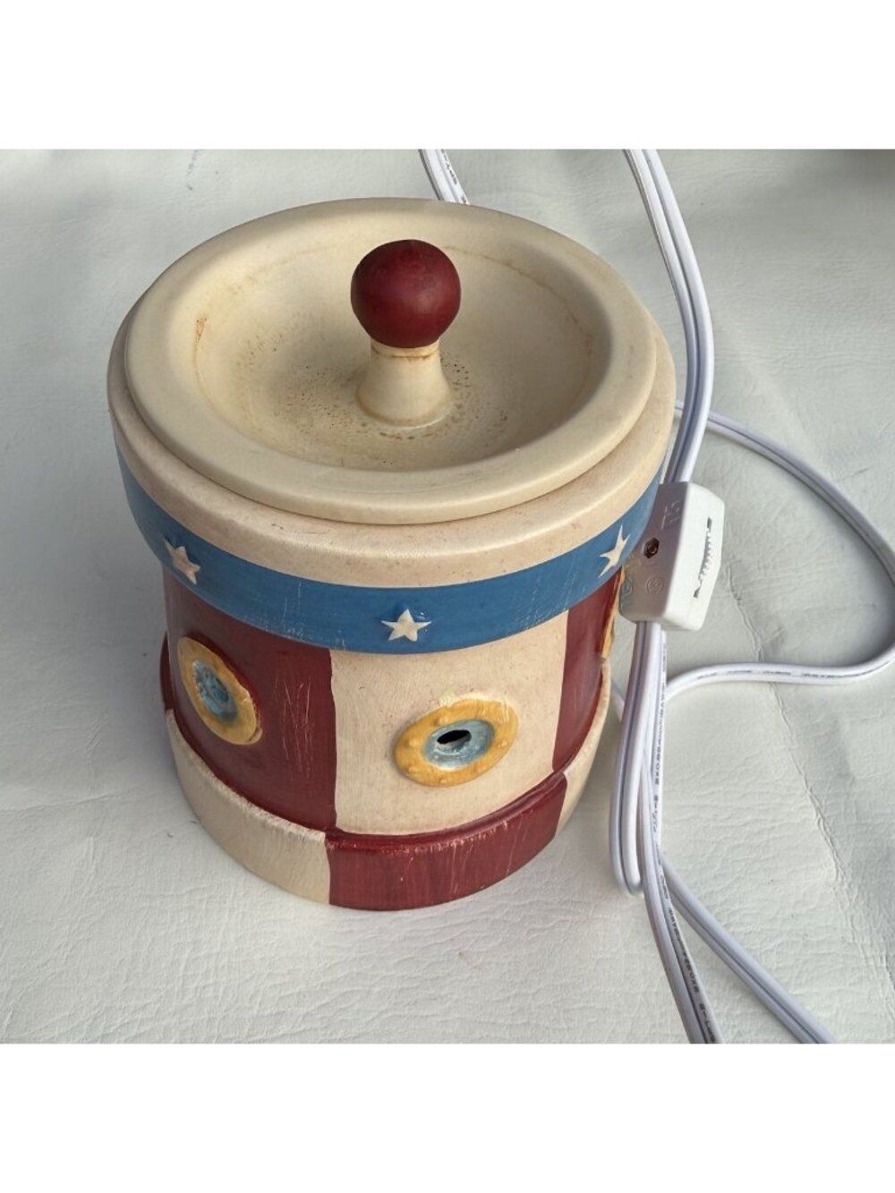 ScentSationals Ceramic Lighthouse Wax Warmer Full Size Red White Blue Patriotic